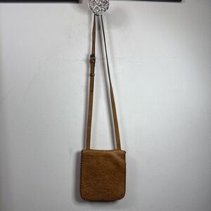 Patricia Nash Granada, Florence crossbody brown leather embossed bag *FLAWS*